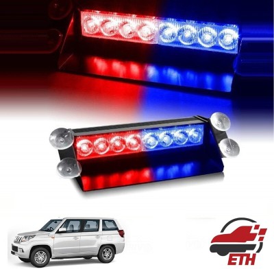 ETH Waterproof 8 LED Red Blue Police Flashing Light for All Cars Type (ETH0127) Dash Light Car LED (12 V, 55 W)(Universal For Car)