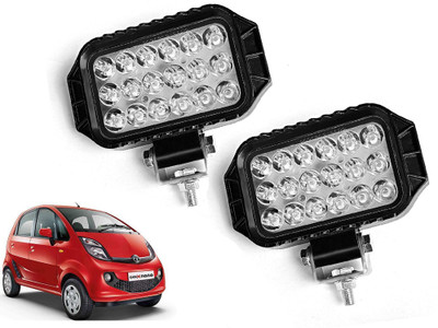 AUTO PEARL 18-LED Ultra Bright White light 12V-35W Driving Spot Work Foglight W072 Fog Lamp Car LED for Tata (12 V, 35 W)(Nano, Pack of 2)