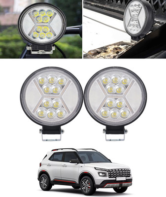 MSNP Universal White/yellow 10LED 12V Fancy Mini X Mercury Light For Car-289 Fog Lamp Car LED for Hyundai (12 V, 55 W)(Universal For Car, Pack of 1)