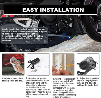 GONAMA Front, Rear LED Indicator Light for Suzuki GS 150R(White)