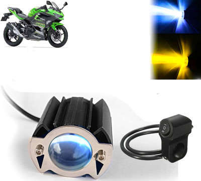 AUTO PEARL Spot Light White & Yellow color Super Bright with one Black Switch C66 Fog Lamp Motorbike LED for Kawasaki (12 V, 40 W)(Ninja 250, Pack of 1)