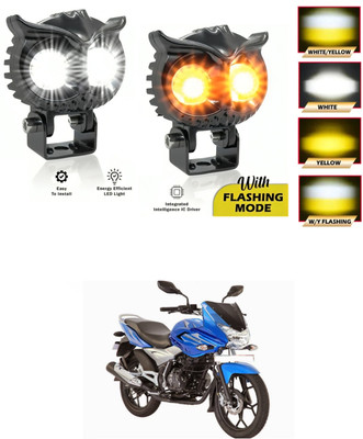 LOVMOTO Front, Rear LED Indicator Light for Hero Splendor(White, Yellow)