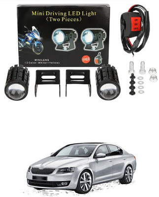 LOVMOTO Bike Led Light High Power Motorcycle Fog Lamps Mini Driving Lights 344 Fog Lamp Car, Motorbike LED for Skoda (12 V, 40 W)(Octavia, Pack of 2)