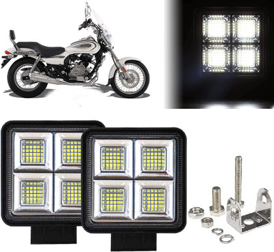 AUTO PEARL 64 LED 192W Fog Light Super Bright With Mounting Brackets for Avenger 220 Cruise Fog Lamp Motorbike LED for Bajaj (12 V, 192 W)(Avenger, Pack of 2)