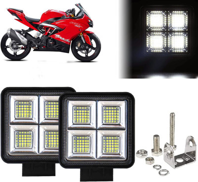 AUTO PEARL 64 LED 192W Fog Light Super Bright With Mounting Brackets for Apache RR 310 Fog Lamp Motorbike LED for TVS (12 V, 192 W)(Apache RR 310, Pack of 2)