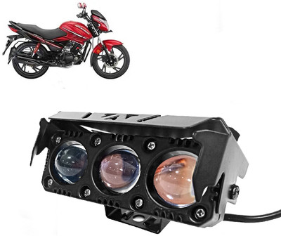 AUTO PEARL 3-Projector lens LED Dual Color White and Yellow High Beam Foglight A075 Fog Lamp Motorbike LED for Hero (12 V, 20 W)(Glamour i3s)