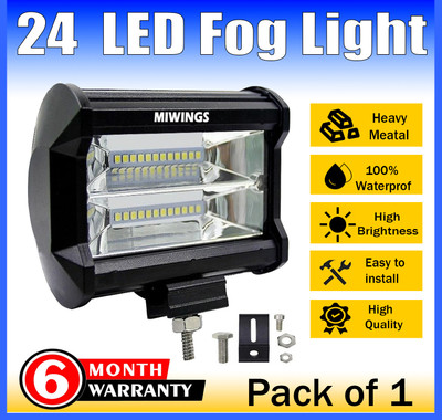 Miwings 24 LED Fog Light/Work Light Off Road Driving Lamp Universal for All Bike & Cars Fog Lamp Motorbike, Car LED (12 V, 54 W)(Universal For Bike, Pack of 1)
