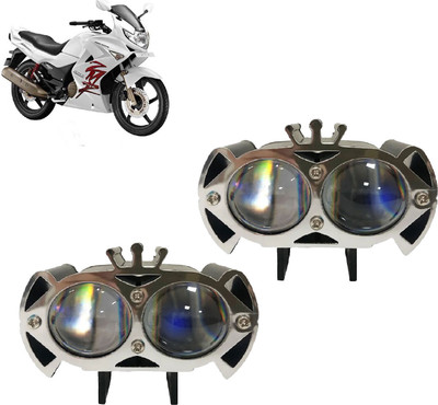 AUTO PEARL 2-Lens DevilEye Dual Color Crown Emitting Diode Led for Karizma ZMR Fog Lamp Motorbike LED for Hero (12 V, 12 W)(Karizma ZMR, Pack of 2)