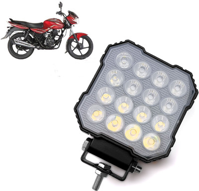 AUTO PEARL 16LED Round White Foglight Flashing Light, Work Spot White Lights A015 Fog Lamp Motorbike LED for Bajaj (12 V, 30 W)(Discover 100 DTS-i, Pack of 1)