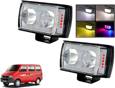 AUTO PEARL 2 EYE Lens Foglight, White, Yellow & Blue-Red Amber Auxiliary Projector Led T126 Fog Lamp Car LED for Maruti Suzuki (12 V, 8 W)(Eeco, Pack of 2)