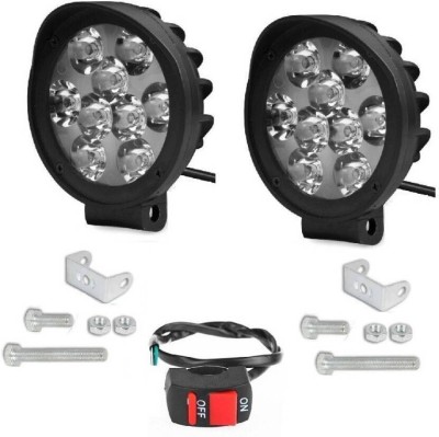 AutoPowerz 9 led cap 27 watt led light Pair with switch Fog Lamp Car LED (12 V, 27 W)(Universal For Car, Pack of 3)