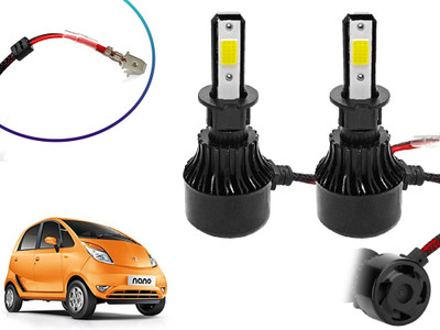 AUTO PEARL 2-Side H3 LED Bulb for Car 80W-12V 3500LM 6000K wide ultra bright light_A29 Fog Lamp Car LED for Tata (12 V, 80 W)(Nano, Pack of 2)