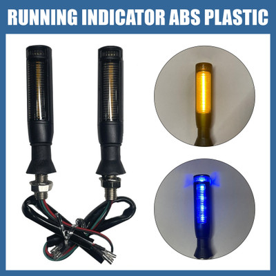 ASRYD Motorcycle Running Indicator ABS Plastic Latest indicator Indicator Light Motorbike LED (12 V, 12 W)(Universal For Bike, Pack of 2)