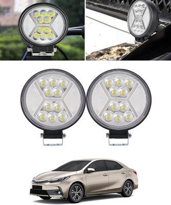 MSNP Universal White/yellow 10LED 12V Fancy Mini X Mercury Light For Car-11 Fog Lamp Car LED for Toyota (12 V, 55 W)(Universal For Car, Pack of 1)