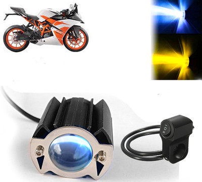 AUTO PEARL Spot Light White & Yellow color Super Bright with one Black Switch D35 Fog Lamp Motorbike LED for KTM (12 V, 40 W)(RC 200)