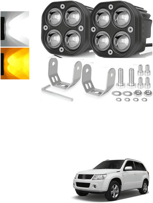 LOVMOTO Universal 4 INCH 40W Squire Led Driving Fog Lights White Yellow Light S686 Dash Light Car, Motorbike LED for Maruti Suzuki (12 V, 40 W)(Grand Vitara, Pack of 2)
