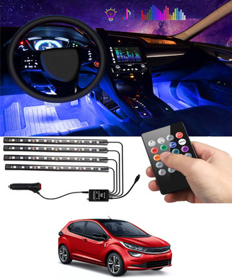 monolive 4Pcs/48Led Atmoshtphere Strip Multi-Colour Change With Music Light For Car-16 Interior Light Car LED for Tata (12 V, 55 W)(Altroz, Pack of 1)