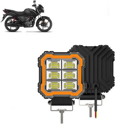 AUTO PEARL 6-Led DRL Foglight, Off-Road Vehicle Light Auxiliary White-Yellow Lighting A088 Fog Lamp Motorbike LED for Hero (12 V, 30 W)(Glamour, Pack of 1)