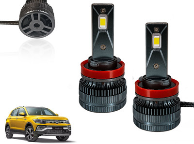 AUTO PEARL 2-Side H8 LED Bulb for Car 180W-12V 12000LM 4300K Ultra White light_Q84 Headlight Car LED for Volkswagen (12 V, 180 W)(Taigun, Pack of 2)