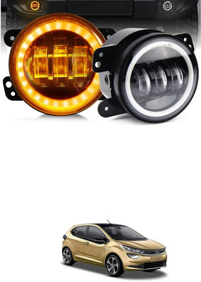 GONAMA Universal 4 inch White Amber Ring DRL Fog Light Round Light LED Fog Lamp sg41 Car Fancy Lights(Multicolor)