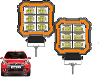 AUTO PEARL 6-Led DRL Foglight, Off-Road Vehicle Light Auxiliary White-Yellow Lighting T286 Back Up Lamp Car LED for Renault (12 V, 30 W)(Pulse)