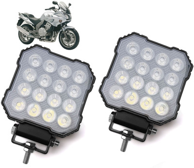 AUTO PEARL 16LED Round White Foglight Flashing Light, Work Spot White Lights B119 Fog Lamp Motorbike LED for Honda (12 V, 30 W)(CBF 1000)
