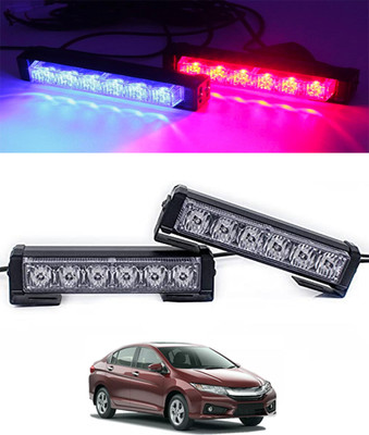 ABJD Universal Red/Blue Waterproof 12V 6 LED Police Light With Remote For Car-59 Fog Lamp Car LED for Honda (12 V, 55 W)(Universal For Car, Pack of 1)