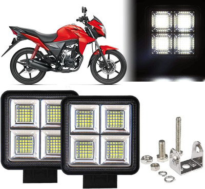 AUTO PEARL 64 LED 192W Fog Light Super Bright With Mounting Brackets for CB Twister Fog Lamp Motorbike LED for Honda (12 V, 192 W)(CB Twister, Pack of 2)