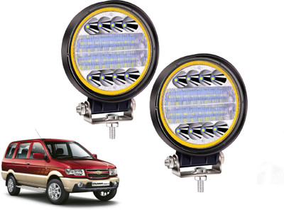 AUTO PEARL 24LED Round 3Mode Yellow/White light High Beam Led for Tavera 2015 model Fog Lamp Car LED for Chevrolet (12 V, 72 W)(Tavera, Pack of 2)