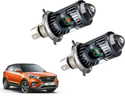 AUTO PEARL White/Yellow Dual Beam & Flicker Red/Blue H4 Led Bulb A052 Headlight Car LED for Hyundai (12 V, 35 W)(Creta, Pack of 2)
