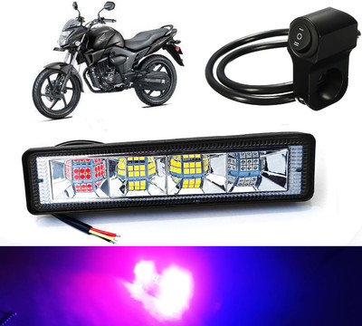 AUTO PEARL 6-inch 24LED Yellow/White/Red/Blue & Flashing Led Fog Light with Switch C36 Fog Lamp Motorbike LED for Honda (12 V, 18 W)(CB Trigger, Pack of 1)