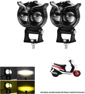 ROYAL AUTO MART Premium Quality Metal OWL-Shaped Fog Light In Yellow-White Color-941 Fog Lamp Motorbike LED for Mahindra (12 V, 40 W)(Rodeo RZ, Pack of 2)