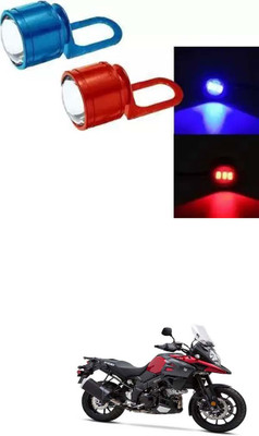 E-Shoppe Strobe Light Red Blue Auto Flashing Eagle Eye For V Strom 1000 Interior Light Motorbike LED for Suzuki (12 V, 24 W)(Universal For Bike, Pack of 2)