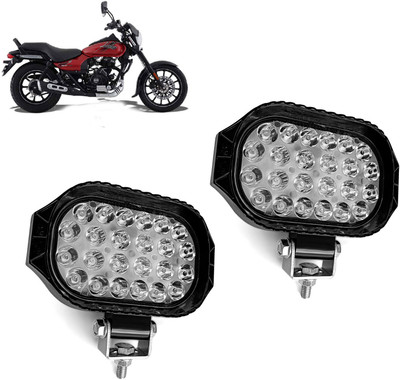 AUTO PEARL 24 LED Hi-Lo Ultra Bright White light Driving Spot Work Lights for Bike 003 Back Up Lamp Motorbike LED for Bajaj (12 V, 45 W)(Avenger 160 Street, Pack of 2)