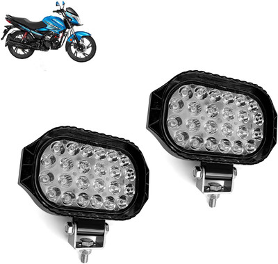 AUTO PEARL 24 LED Hi-Lo Ultra Bright White light Driving Spot Work Lights for Bike 073 Back Up Lamp Motorbike LED for Hero (12 V, 45 W)(Glamour, Pack of 2)