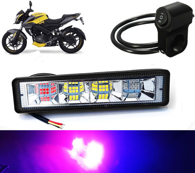 AUTO PEARL 6-inch 24LED Yellow/White/Red/Blue & Flashing Led Fog Light with Switch A79 Fog Lamp Motorbike LED for Bajaj (12 V, 18 W)(Pulsar 200NS, Pack of 1)