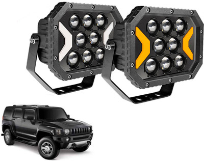 AUTO PEARL 5X7 Inch Square LED Work Spot Arrow Light DRL Driving Fog Off-Road for Car 169 Fog Lamp Car LED (12 V, 80 W)(Hummer H3, Pack of 2)