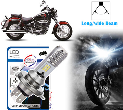 AUTO PEARL 2-Side 12Led Chips Motorcycle Bulb 7500K-12V-9W wide Beam Ultra Bright White C43 Headlight Motorbike LED for Hyosung (12 V, 9 W)(Aquila 250, Pack of 1)