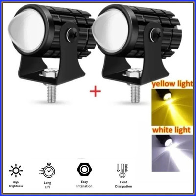 Rhtdm Mini Spotlight Fog Lamp Car, Motorbike LED (12 V, 36 W)(Universal For Bike, Universal For Car, Pack of 2)