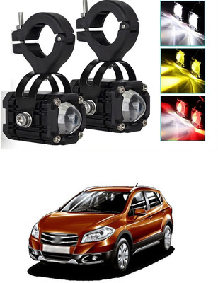 GONAMA Universal Red Devil Eye 40W Bike Car Mini Drive Fog LED Lights dual color sg175 License Plate Light Car, Motorbike LED for Hyundai (12 V, 40 W)(Elite i20)