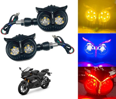 Autoinnovation OWL Shape Running Indicator Blinker Bright LED Universal For All Bike Models_535 Indicator Light Motorbike LED for Yamaha (12 V, 15 W)(YZF-R15, Pack of 2)