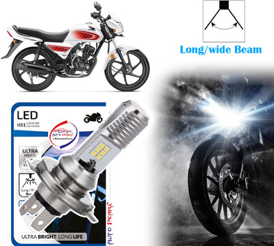 AUTO PEARL 2-Side 12Led Chips Motorcycle Bulb 7500K-12V-9W wide Beam Ultra Bright White C22 Headlight Motorbike LED for Honda (12 V, 9 W)(Dream Neo, Pack of 1)