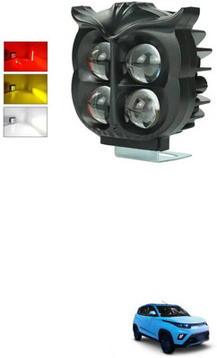 LOVMOTO Universal 4 LED Owl shape Spotlights Fog Lights Hi/Low,Red Angle & Flashing s219 Fog Lamp Car, Motorbike LED for Mahindra (12 V, 30 W)(Scorpio, Pack of 1)