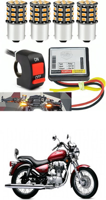 LOVMOTO Universal Multimode Bike Hazard Flasher Waterproof 16 Patterns Flasher SG132 Indicator Light Car, Motorbike LED for Yamaha (12 V, 20 W)(Ray, Pack of 2)