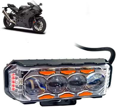 AUTO PEARL 4 Lens White/Yellow & Multi Flicker Red/Blue High Beam Led T028 Fog Lamp Motorbike LED for Honda (12 V, 30 W)(CBR 1000RR, Pack of 1)