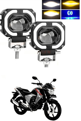 GONAMA Fog Headlight Light Offroad Truck Angel Eye LED Portable Spotlights Driving s381 Car Fancy Lights(Multicolor)