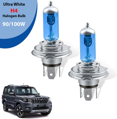 AUTO PEARL H4 Halogen Headlight bulb 90/100W 5000K Ultra White Low/High Beam Bulb (A94) Headlight Car, Truck, Van Halogen for Mahindra (12 V, 100 W)(Scorpio Classic, Pack of 2)