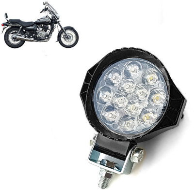AUTO PEARL 12-LED Round Foglight Ultra Bright White Spot light for Avenger 220 DTS-i Fog Lamp Motorbike LED for Bajaj (12 V, 20 W)(Avenger, Pack of 1)
