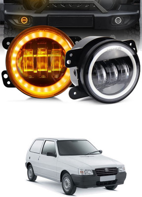 GONAMA Universal 4 inch White Amber Ring DRL Fog Light Round Light LED Fog Lamp sg205 Car Fancy Lights(Multicolor)