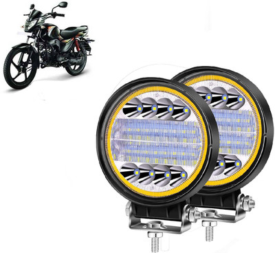 AUTO PEARL 24LED Round 3-Mode White and Yellow light High Beam Led for Pantero Fog Lamp Motorbike LED for Mahindra (12 V, 72 W)(Pantero, Pack of 2)